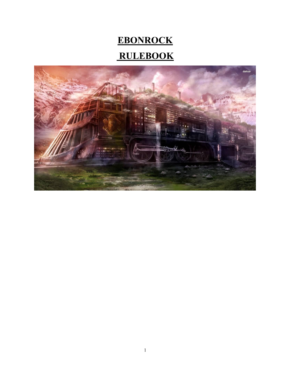 Ebonrock Rulebook