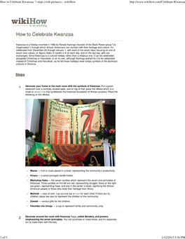 Kwanzaa: 7 Steps (With Pictures) - Wikihow