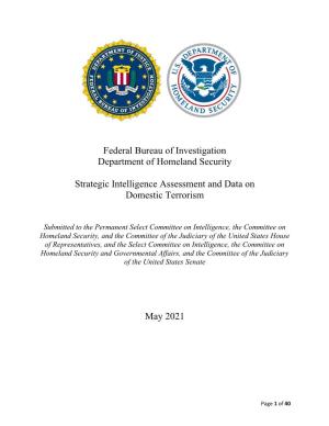 Federal Bureau of Investigation Department of Homeland Security