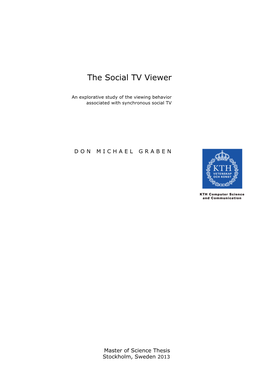 The Social TV Viewer