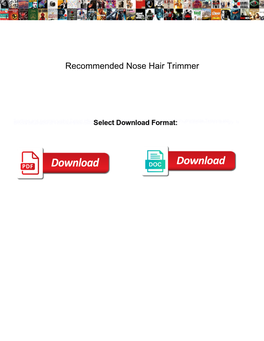 Recommended Nose Hair Trimmer
