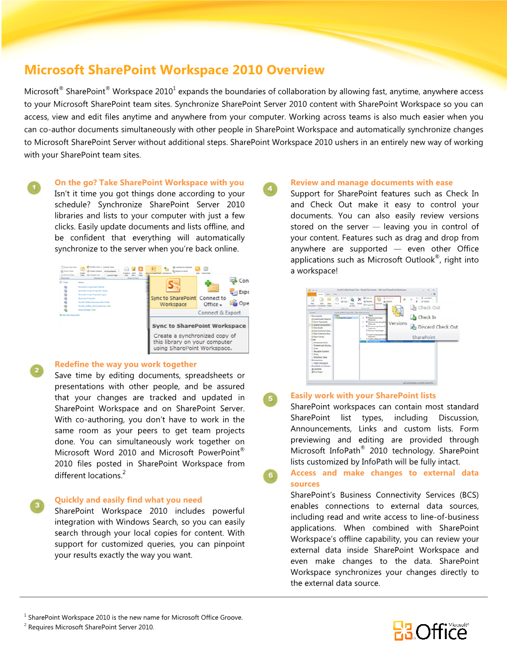 Microsoft Sharepoint Workspace 2010 Overview