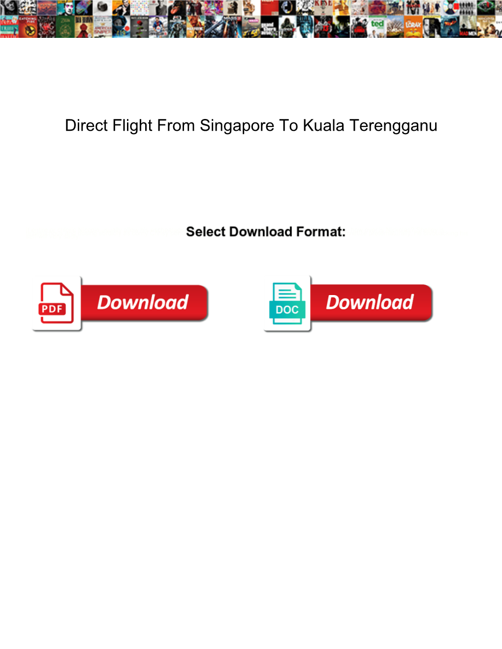 Direct Flight from Singapore to Kuala Terengganu