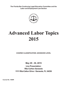 Advanced Labor Topics 2015