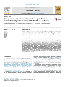 Namibia): MARK Identiﬁcation and Genetic Clues Revealed by HRTEM and AEM Study