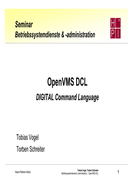 Openvms DCL DIGITAL Command Language