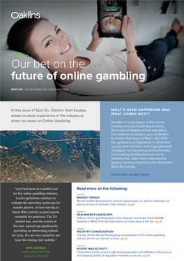 Our Bet on the Future of Online Gambling