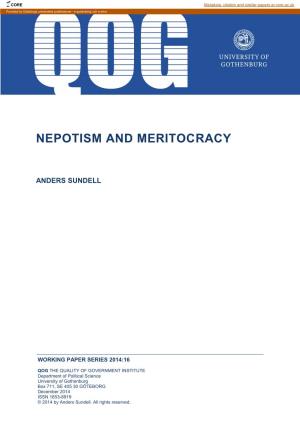 Nepotism and Meritocracy