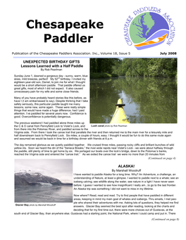 The Chesapeake Paddlers Association