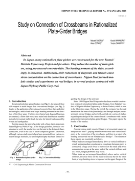 Study on Connection of Crossbeams in Rationalized Plate-Girder Bridges