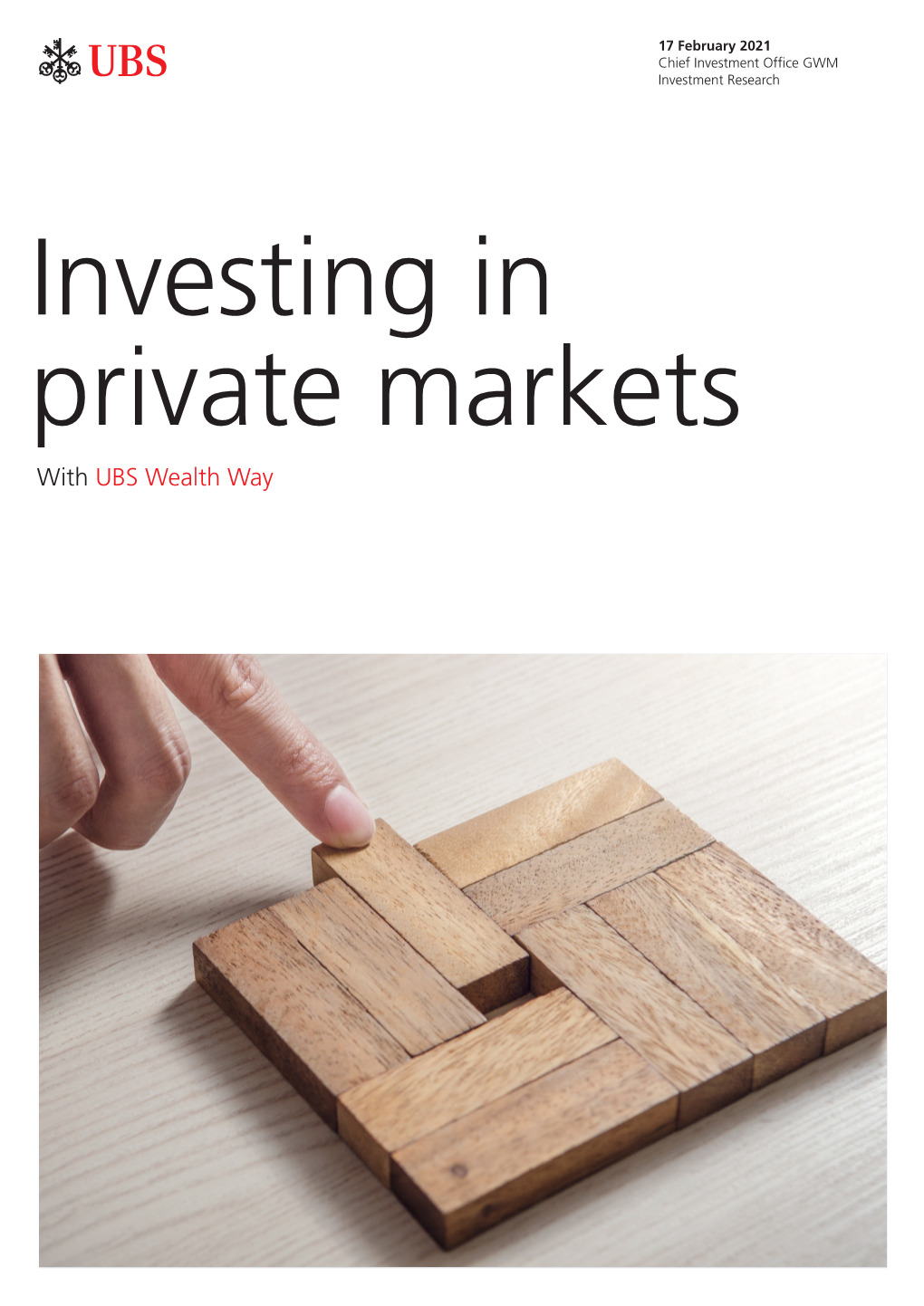 Investing in Private Markets with UBS Wealth Way ﻿