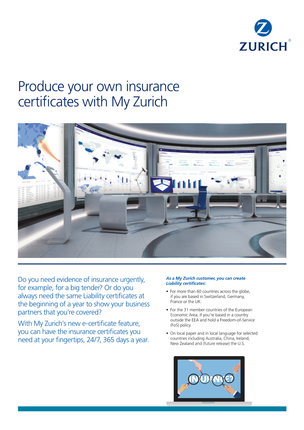 Produce Your Own Insurance Certificates with My Zurich