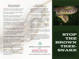 Stop the Brown Tree- Snake