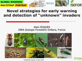 Novel Strategies for Early Warning and Detection Of