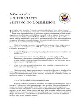 An Overview of the UNITED STATES SENTENCING COMMISSION