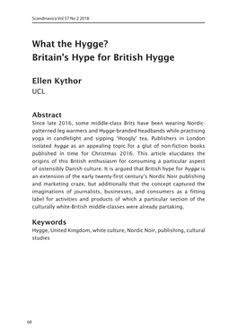 Britain's Hype for British Hygge