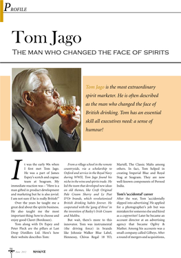 Tom Jago the Man Who Changed the Face of Spirits