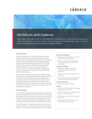Verisilicon and Cadence