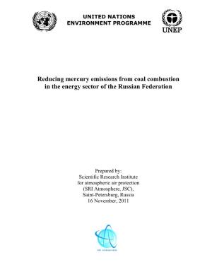 Reducing Mercury Emissions from Coal Combustion in the Energy Sector of the Russian Federation