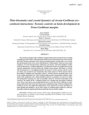 Plate-Kinematics and Crustal Dynamics of Circum-Caribbean Arc- Continent Interactions: Tectonic Controls on Basin Development in Proto-Caribbean Margins