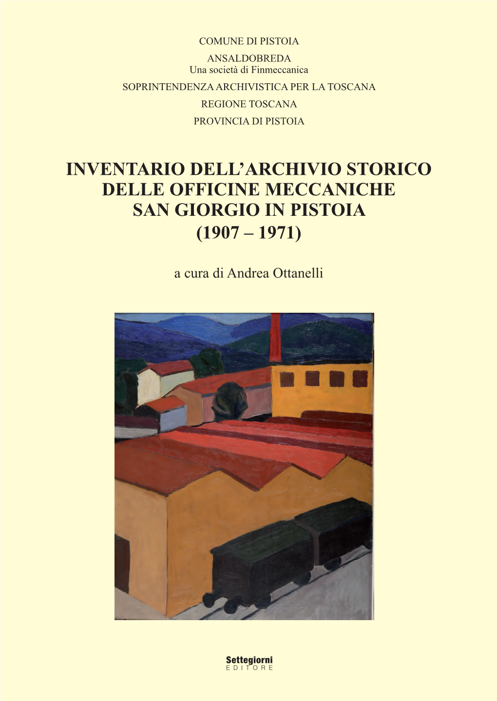 Inventario Dell'archivio Storico Delle Officine