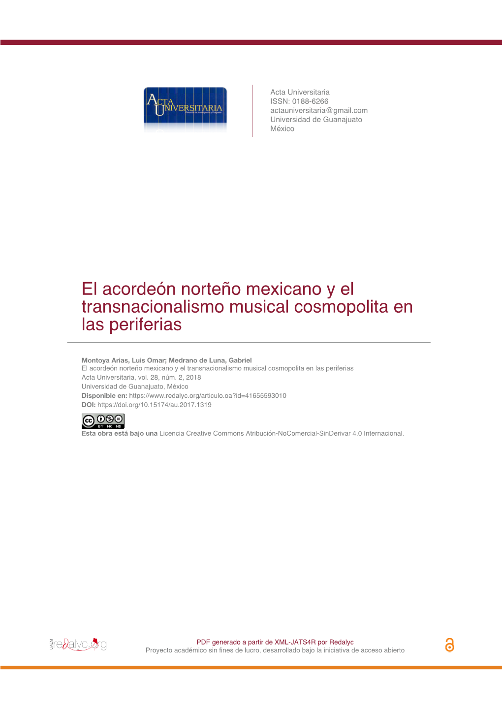 El Acordeón Norteño Mexicano Y El Transnacionalismo Musical Cosmopolita En Las Periferias