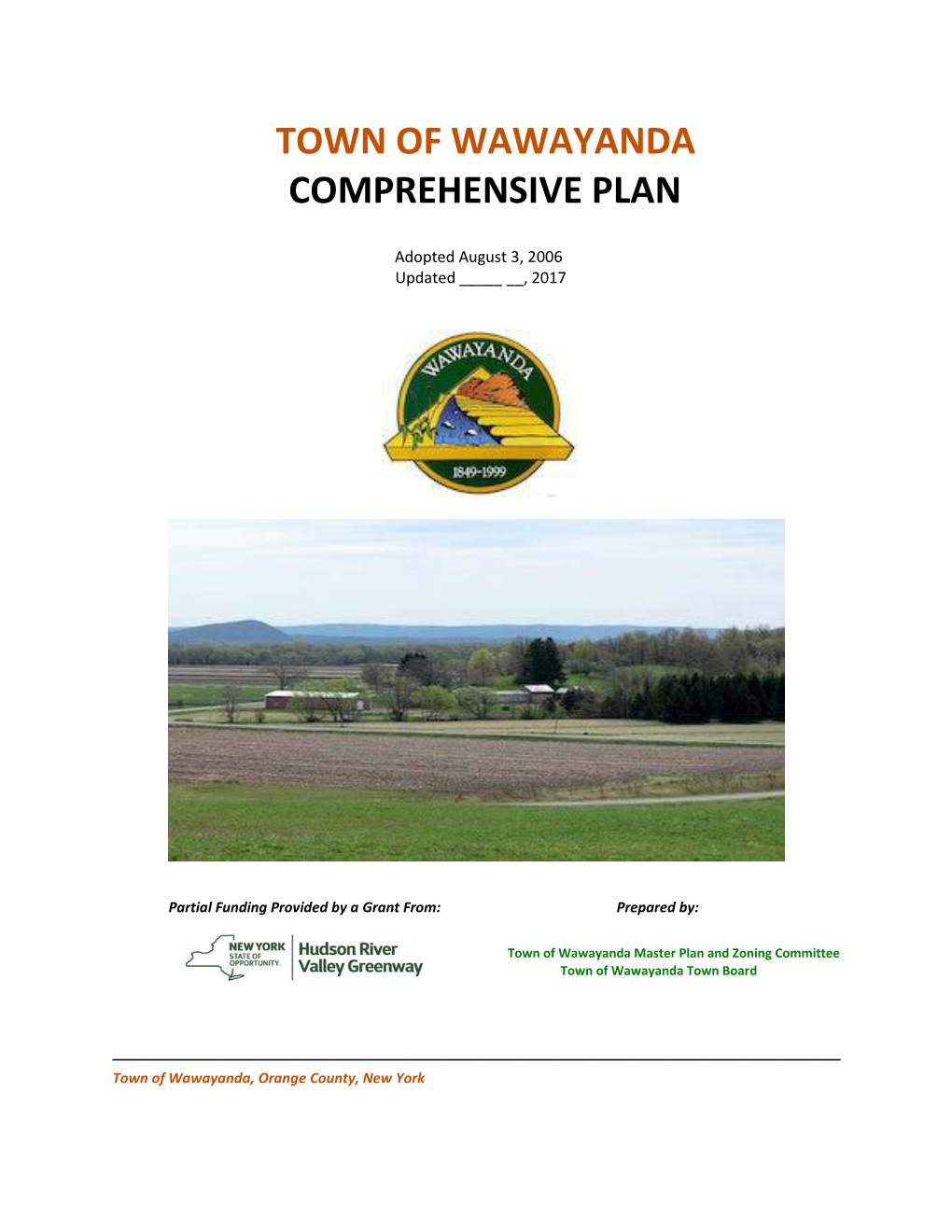 Town of Wawayanda Comprehensive Plan