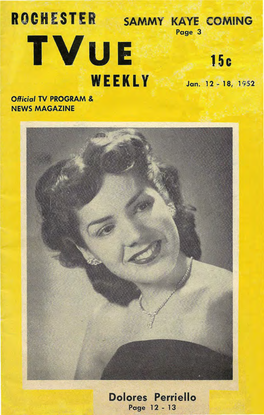 Rochester Tvue Weekley; Jan. 12-18, 1952