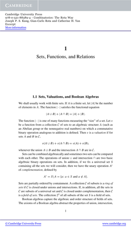 Sets, Functions, and Relations