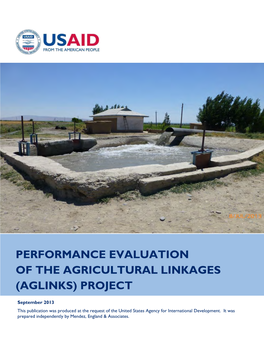 Performance Evaluation of the Agricultural Linkages (Aglinks) Project