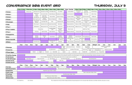 Convergence 2018 Event Grid Thursday, July 5