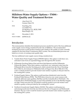 Water Quality and Treatment Review Introduction