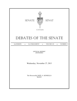 Debates of the Senate