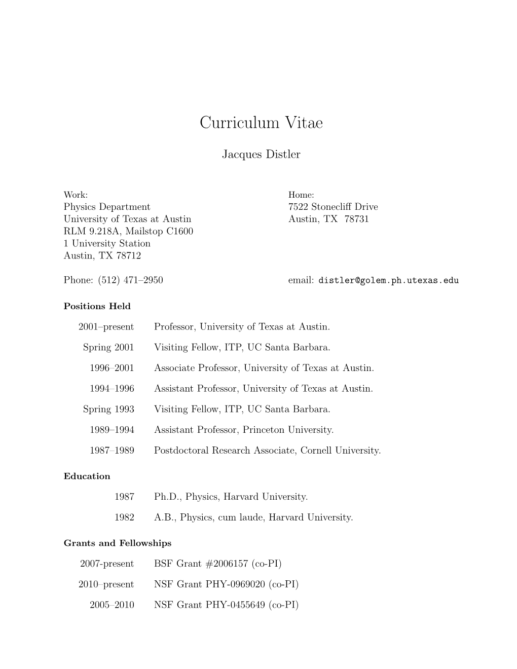 Curriculum Vitae