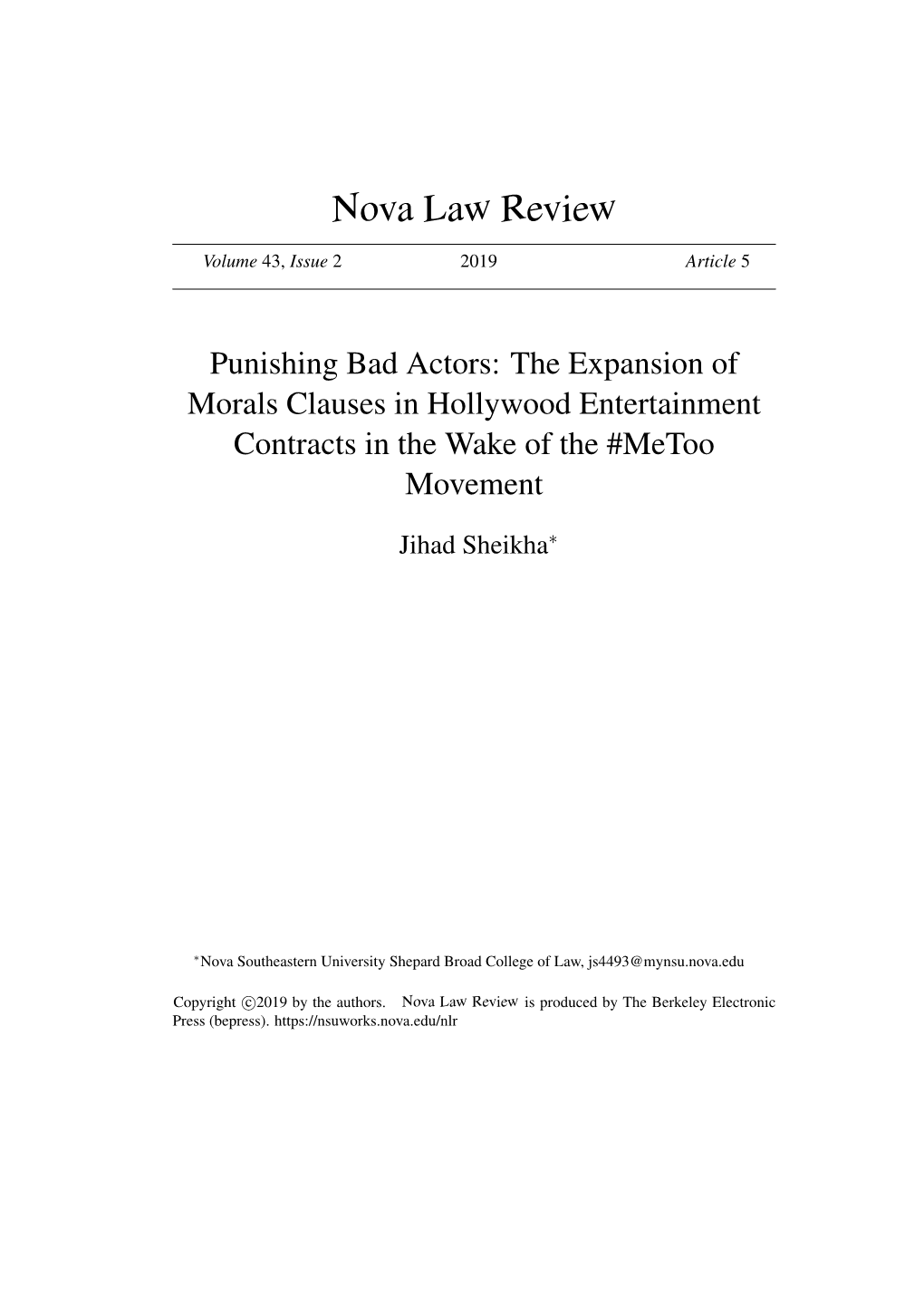 Nova Law Review