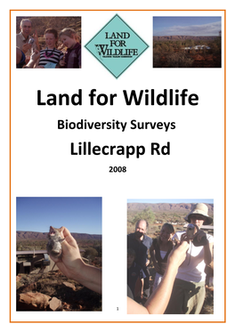Biodiversity Surveys Lillecrapp Rd 2008