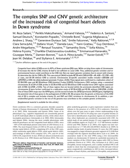 The Complex SNP and CNV Genetic Architecture of the Increased Risk of Congenital Heart Defects in Down Syndrome