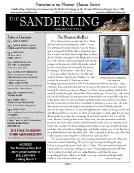 Newsletter of the Monterey Audubon