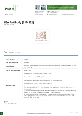 PSA Antibody [SPM352] Cat