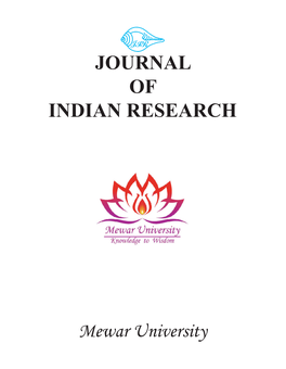 Journal of Indian Research