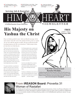 His Majesty on Yashua the Christ