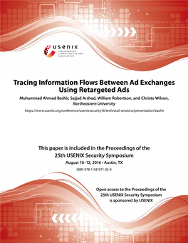 Tracing Information Flows Between Ad Exchanges Using Retargeted
