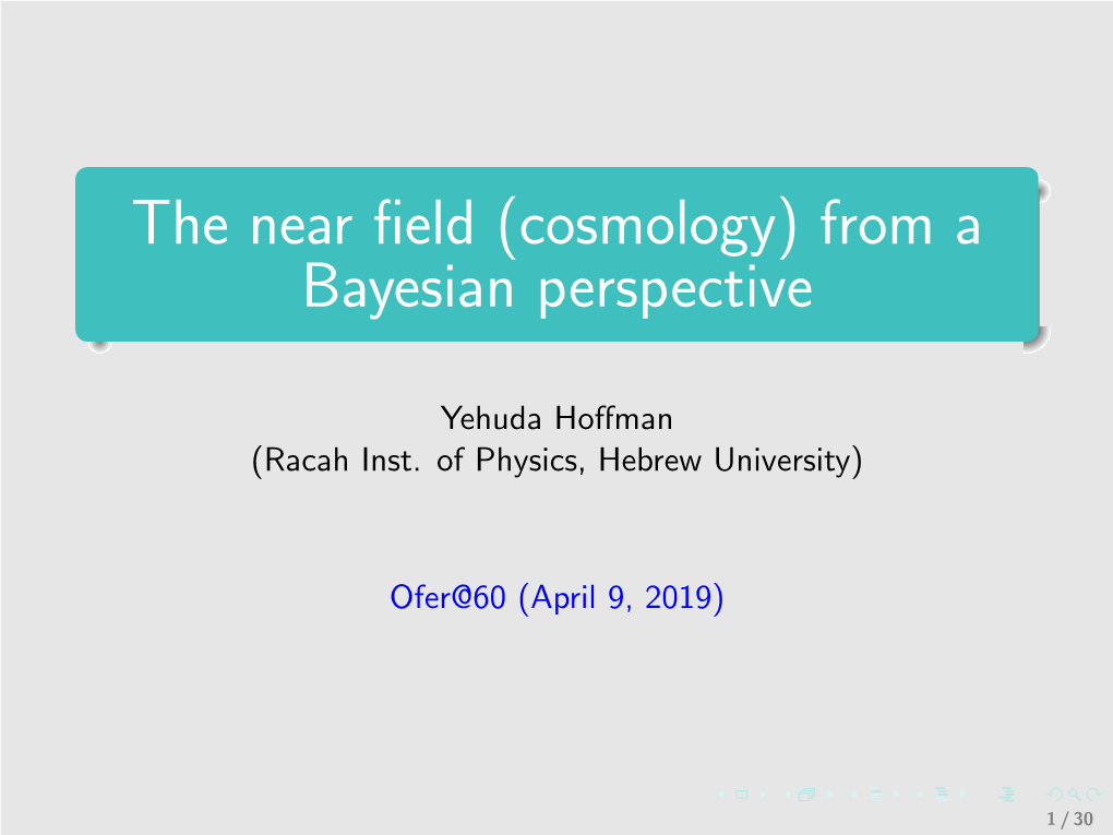 Cosmology) from a Bayesian Perspective