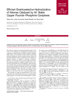 Efficient Enantioselective Hydrosilylation of Ketones