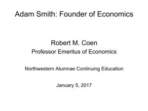 Adam Smith: Founder of Economics