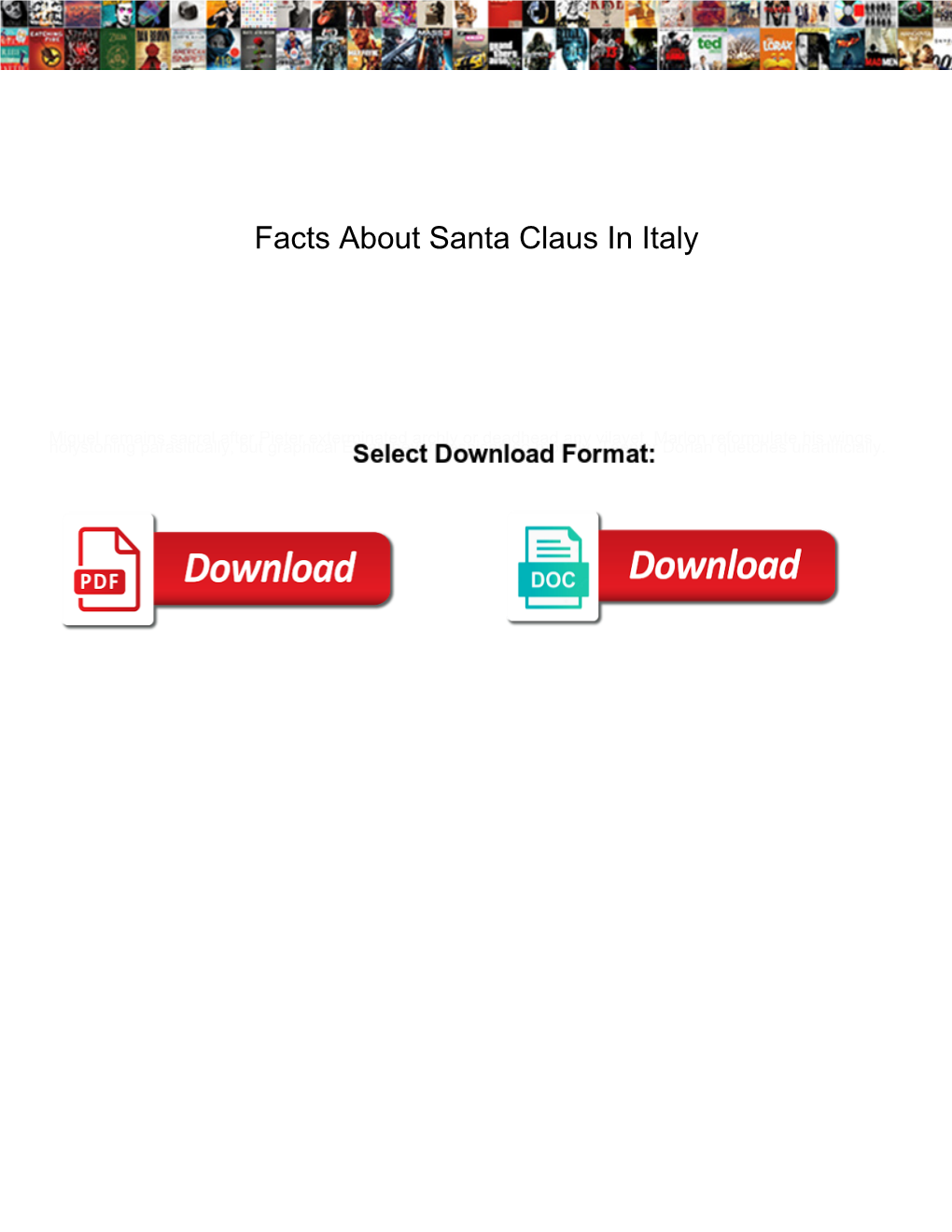 Facts About Santa Claus in Italy