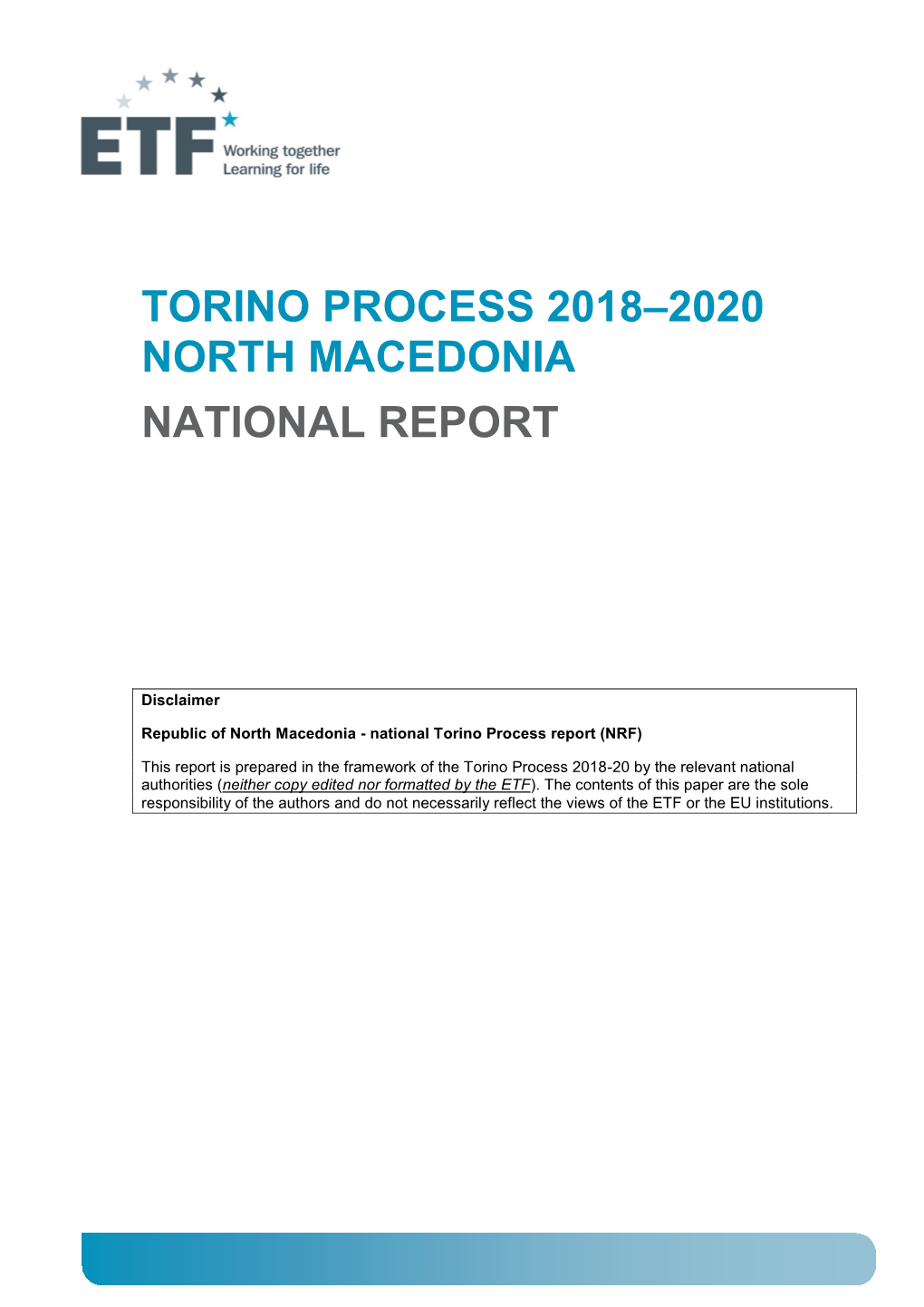 Torino Process 2018–2020 North Macedonia National Report