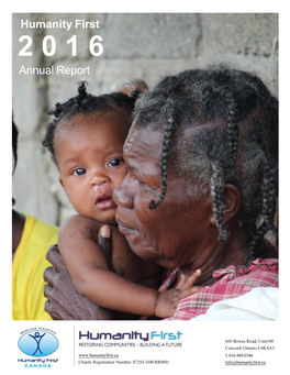 Humanity First Annual Report