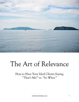 The Art of Relevance