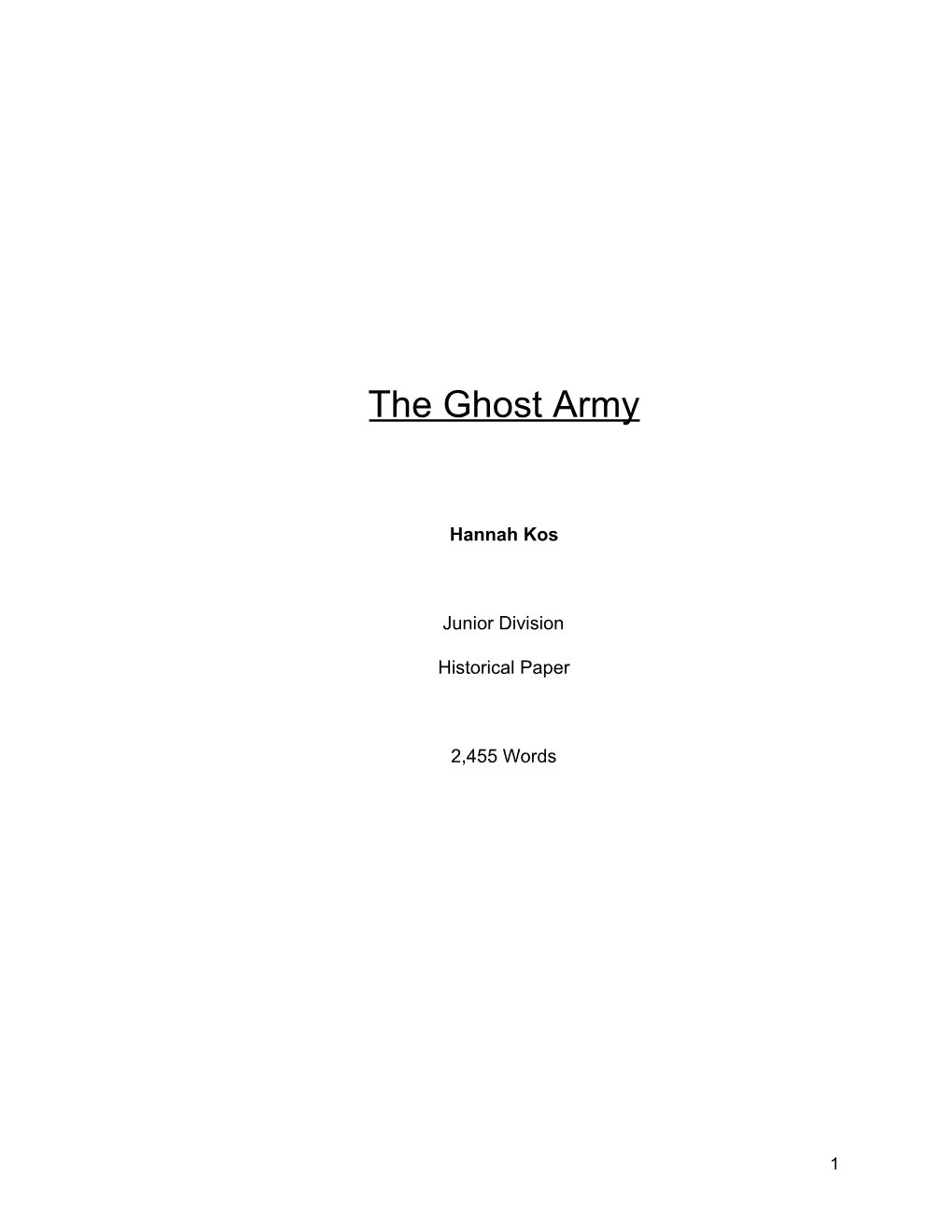 The Ghost Army